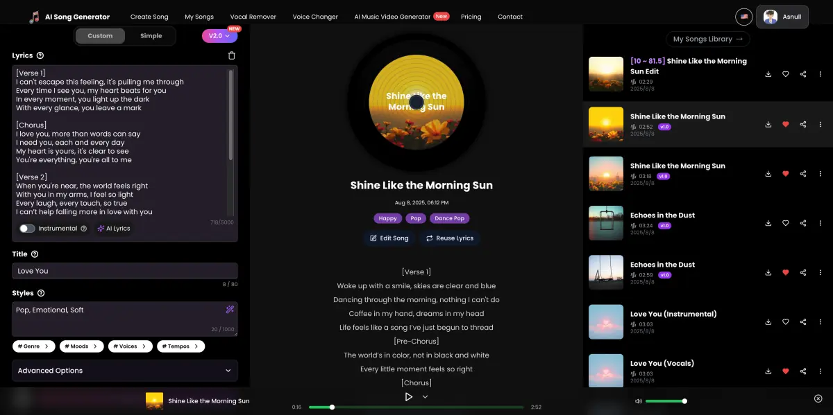 KI Musik- & Song-Generator Online (Kostenlos, Leistungsstark)